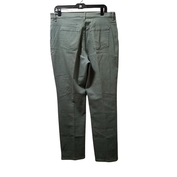 Gloria Vanderbilt Women's Amanda Sage Green Stretch Jeans Size 12 - Picture 2 of 4
